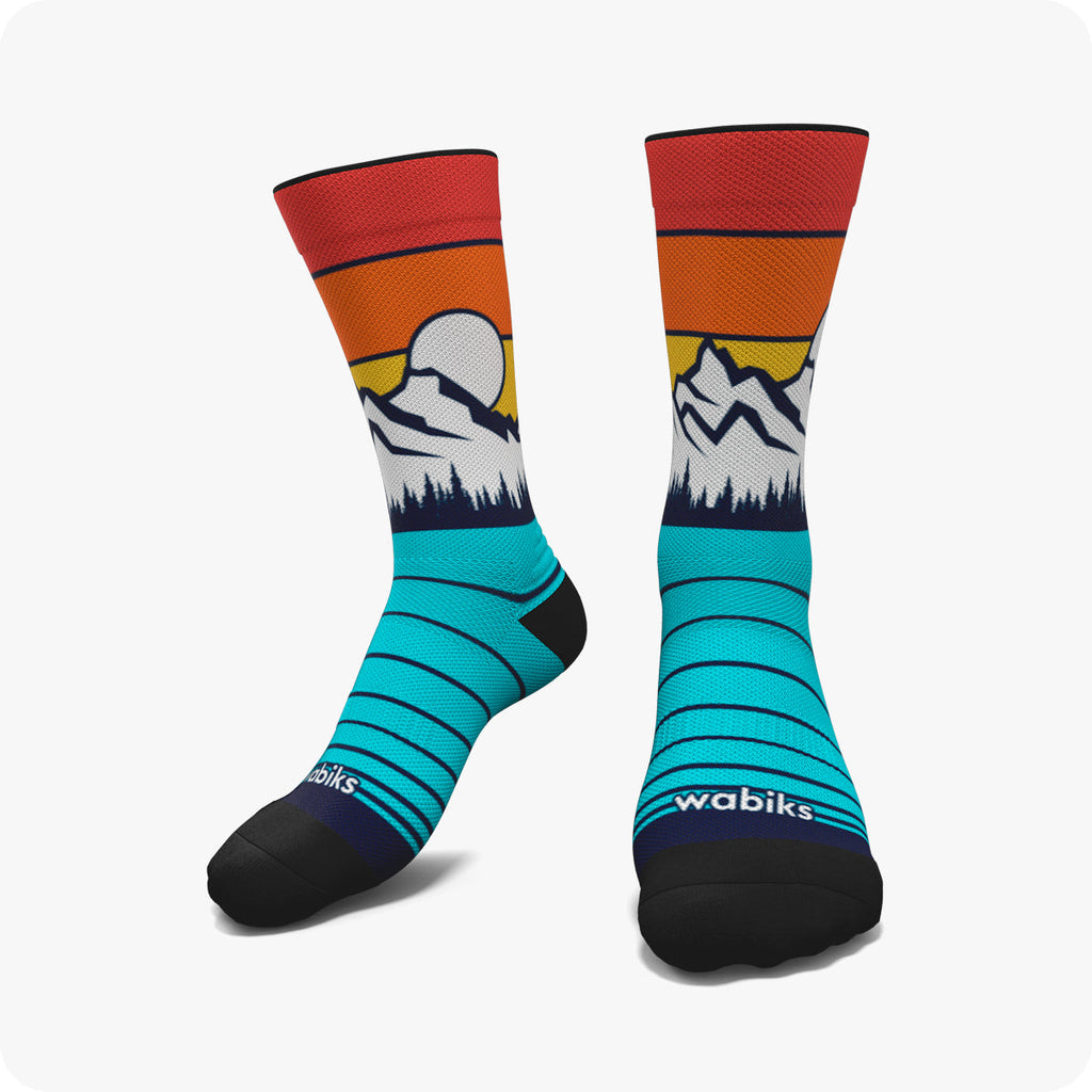 Calcetines de running azules con frase go for it – Diversocks